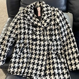 Houndstooth Pea Coat